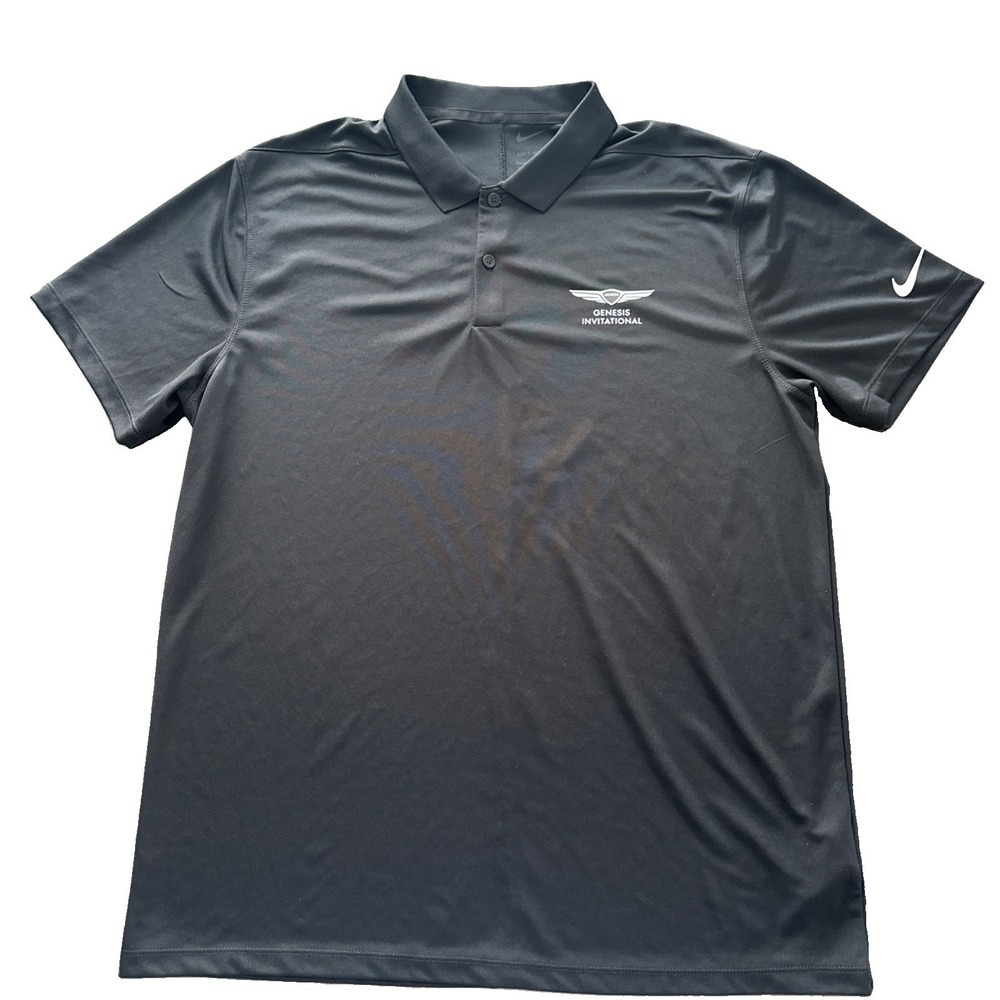 Nike Men's Dri-Fit Genesis Invitational Golf Polo Shirt Black Size Large